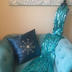 Teal sequin gown